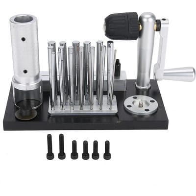 Roestvrijstalen Handmatige Jump Ring Maker Machine Sieradengereedschap met 20 Doornaccessoires gray