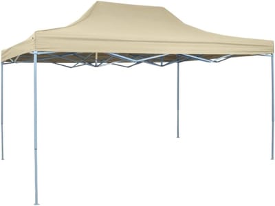 Vouwtent Pop-Up - Feesttent Paviljoen - Feestelijke Bijeenkomsten - Gepoedercoat Stalen Frame - 3x45 Meter - Crèmewit