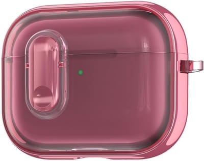AirPods Pro Hoesje - Beschermhoes Opladerhoes - Opladen Beschermen - Schokbestendige Hoeken - 2e Generatie - Doorschijnend Roze