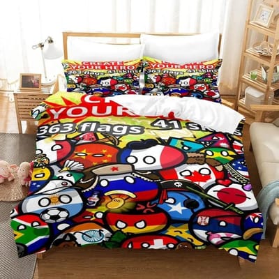 Nieuwe Countryball Polandballs Beddengoed Set Eenpersoons Twin Volledig Queen King Size Bedset Volwassene Kind Slaapkamer Dekbedovertrek Sets Cartoon 70x133cm 2pcs