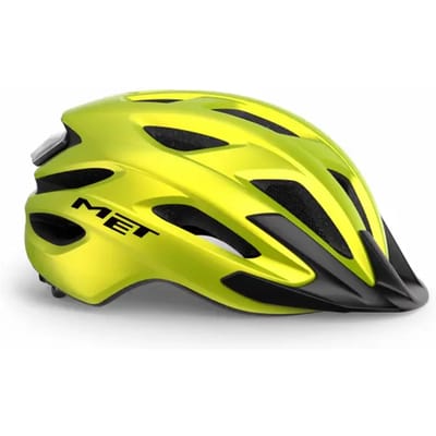 MET Crossover Fietshelm Mannen & Vrouwen - Stadsfietshelm Volwassenen - Maat XL - Lime Yellow Metallic Matt