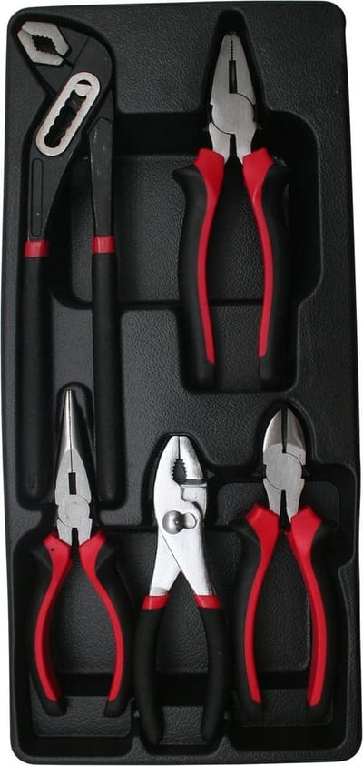 Benson Gevulde gereedschapswagen - 5-delige tangenset - ABS kunststof bak - 180x380 mm