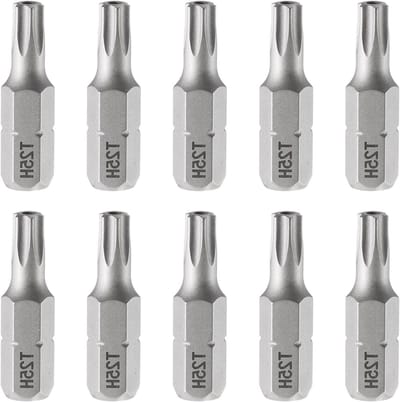 Torx Schroevendraaierbits - T25H Bits - Schroeven Indraaien - Magnetische Sterkop - 25mm Lengte 1/4 Inch