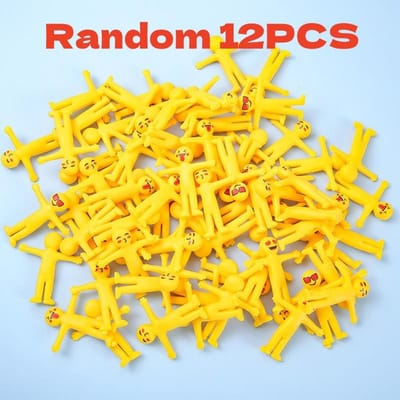 10/12 Stuks Lachende Gezichtsskelet TPR Zacht Rubber Anti-stress Speelgoed Opvouwbaar En Uitrekbaar Halloween grap en ondeugd