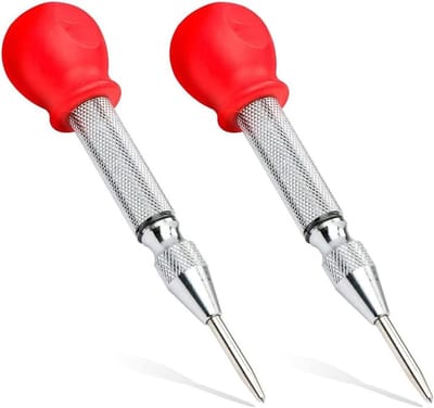 Automatische center punch set van 2 stuks - Verstelbare veerbelaste gatenpons voor metaal, hout en plastic
