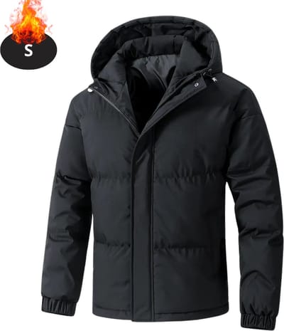 Livano Winterjas - Parka - Heren - Winter - Jas - Volwassen - Stijlvol - Zwart - S