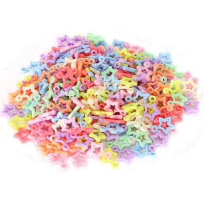 300 STKS Zak 5-Punten Ster Vormige Plastic Knutsel Kralen Kralen Sieraden Accessoires DIY voor Kinderen