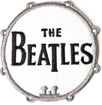 The Beatles - Drum Logo Patch - Wit