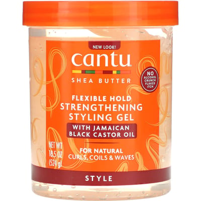 Cantu, shea butter, flexible hold strengthening styling gel, 524g (18.5oz)