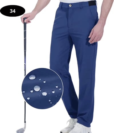 Livano Golfbroek Heren - Golfkleding - Golfen - Golf Accessoires - Nette Pantalon - Blauw L - Maat 50