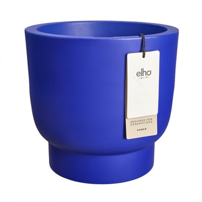 Elho Amber Grail 30 - Bloempot voor Binnen & Buiten - 100% Gerecycled Plastic - Ø 29.5 x H 28.3 cm - Royal blue