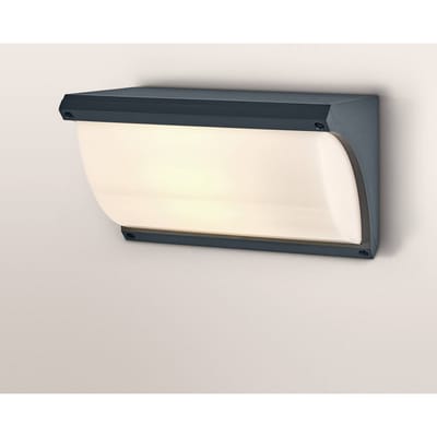 OSRAM Endura Classic LED wandlamp Angela, E27 fitting, IP54, aluminium donkergrijs, Smart+ compatibel