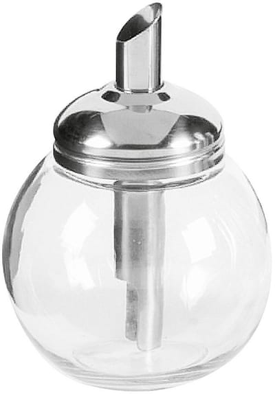 APS suikerdispenser - 150 ml - glazen pot met RVS schroefdeksel