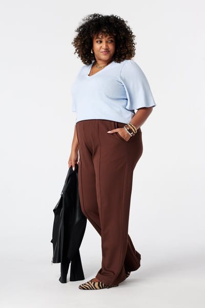 MS Mode T-shirt T-shirt met v-hals