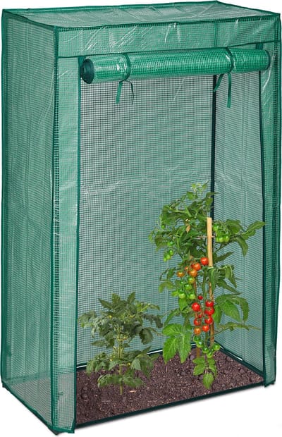 tomatenkas - 150 x 100 x 50 cm - tuin & balkon - foliekas - staal & PE folie - groen