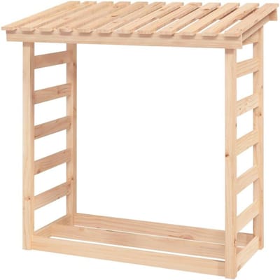 Houtrek - Brandhout Opslag - Buitenhaard Aanmaak - Massief Grenenhout - 108x645x110 cm - Onbehandeld