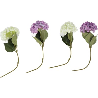 4 STUKS Kunstmatige Hortensia Bloemen Simulatie 3D Printen Decoratieve Hortensia Takken voor Thuis 4pcs beige