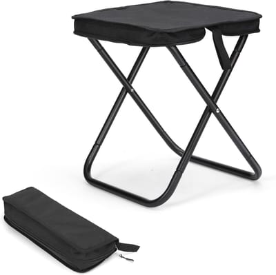 Campingstoel - Vouwstoel -Formaat gevouwen etui- Inklapbaar Visstoel- Comfortabel - Drie seconden vouwen-Opvouwbaar Stoel - Max. 100 KG - zwart
