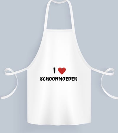 Akyol - i love schoonmoeder Keukenschort - Schoonmoeder - de liefste schoonmoeder - moeder cadeautjes - moederdag - verjaardag - geschenk - kado - 82 bij 71 cm