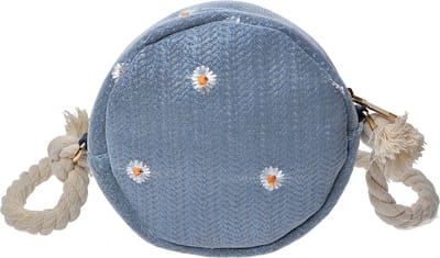 Juleeze Handtas Dames Ø 15 cm Blauw Polyester Bloemen