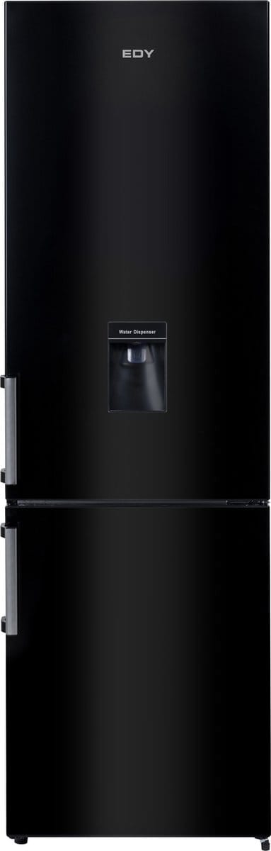 EDY EDHC8089 - Koel- Vriescombinatie - Zwart - E Klasse - Waterdispenser - 5 Jaar Garantie