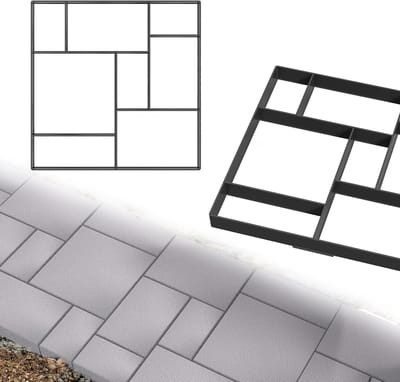 Beton Gietvorm - Tuin Pad Sjabloon - Tuin Verfraaien - Herbruikbaar Plastic - 50 x 50 cm - Zwart