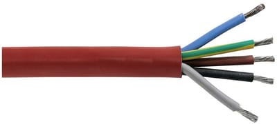 Flexibele Siliconenkabel 4m 5x2.5mm² Hittebestendig -60°C tot 180°C voor Sauna en Warmteapparaten