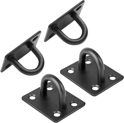 Zware Duurzame RVS Oogplaten - 4 Stuks U-vormige Haken voor Hangmat, Zeil en Schaduwdoek, Geschikt voor Buiten en Binnengebruik