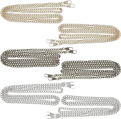 Duurzame Metalen Pocket Ketting voor Handtas - 6 Stuks 120cm Schouderband, Vervangingsaccessoires voor Dames Handtassen en Crossbody Tassen