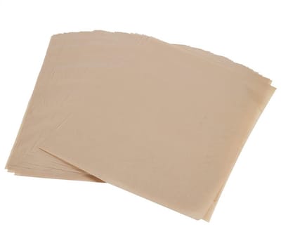 Allecto - Wegwerp papieren inlegzolen - Anti-aanbakpapier - Dubbelzijdige coating - Bruin - Bakmatten - 100 vellen