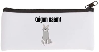 Akyol - kat met eigen naam Etui - Katten - katten liefhebbers - iemand die houdt van katten - verjaardag - cadeau - kado - 20 bij 9 cm