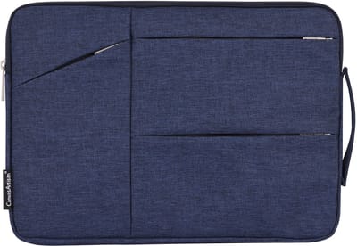 Laptophoes 13 Inch XV – Laptop Sleeve met Extra Vakken - Marineblauw