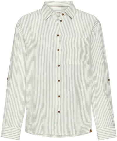 camel active Blouse met kentkraag - Maat womenswear-XXS - Jadeblauw