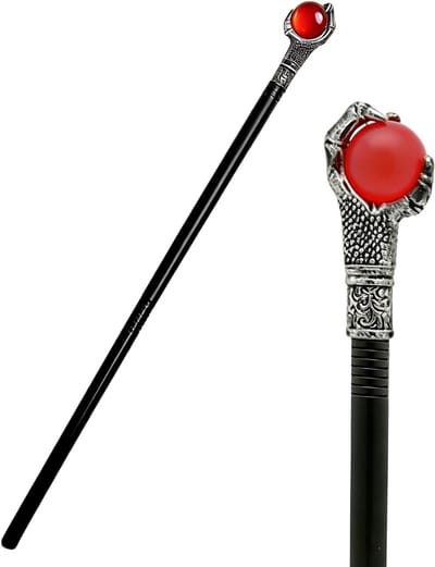 Vintage Halloween Scepter 118cm - Gothic Plastic Wand voor Heksen, Vampiers en Kostuums voor Feestjes en Carnaval