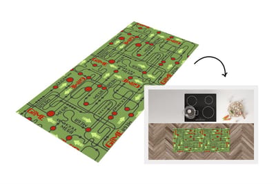 Keukenloper - Loper keuken - Moederbord - Patronen - Quotes - 120x50 cm - Keukenloper vinyl
