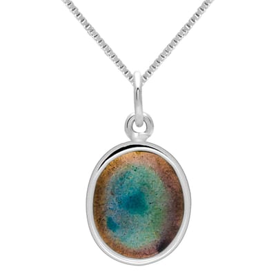 WeLoveSilver - zilveren ketting - labradorite steen - 925 zilver - 45 cm