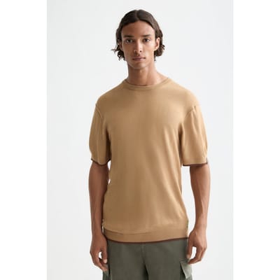 Scotch & Soda Knitted Relaxed Fit T-shirt Tannin Taglia: S | Maglioni a maglia Outlet | Uomo