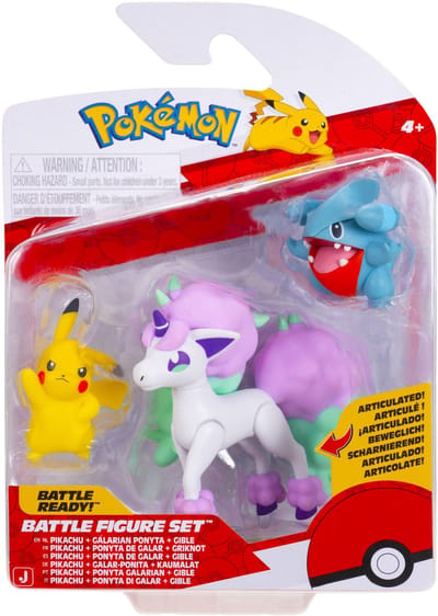 Pokémon - Battle Figure Set (3PK: Gible, Pikachu #5 & Galarian Ponyta) W26