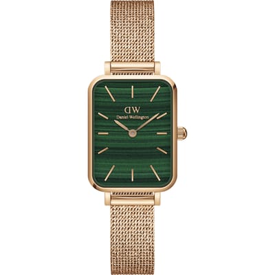Daniel Wellington DW Watch Quadro Pressed Melrose Green 20x26mm Rose Gold