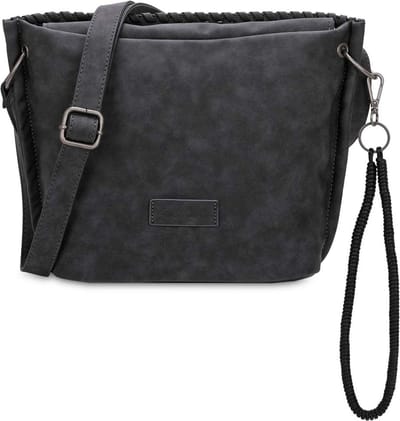 Fritzi aus Preußen Schoudertas Luke03 Root Crossbody Bag Black Zwart