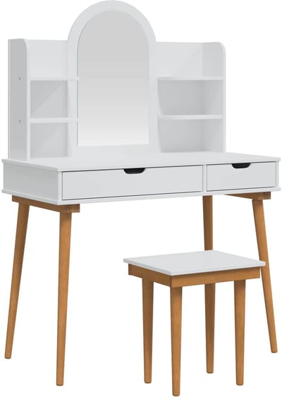 vidaXL - Kaptafelset - FAUSKE - 5 - st - Wit - 100 - x - 50 - x - 143 - cm