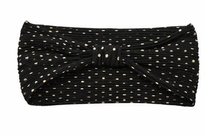 Emilie collection – Haarband – Zwart – Gouden Stipjes – Elegant & Comfortabel