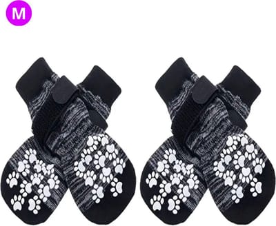 Nivard Hondenschoenen Pootbeschermer - Hondenschoenen - 4 Stuks - Hondenschoentjes - Pootbescherming Hond - Grijs M