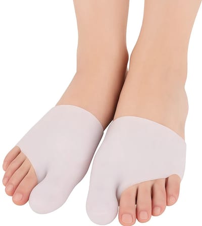 Siliconen Gelsok teencorrector I Teenspreider I Hallux Valgus I Grote Teen Recht Maken I Schok Absorberend I Gelsok I Wit I 1 Paar