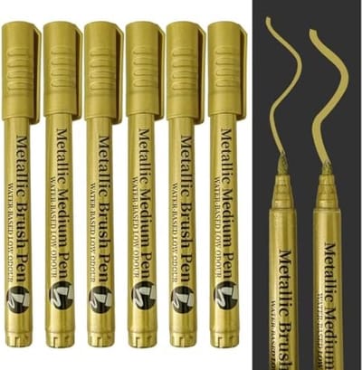 PromoHome 6-delig Set Permanente Witte Waterdichte Markeerstiften met Dubbele Punt Tips - Acrylverf Markers voor Kaarten, Tekeningen en DIY Projecten - Snel Drogend en Multifunctioneel