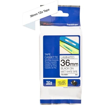 Brother TZe-M261 tape mat zwart op wit 36mm x 8m (origineel)