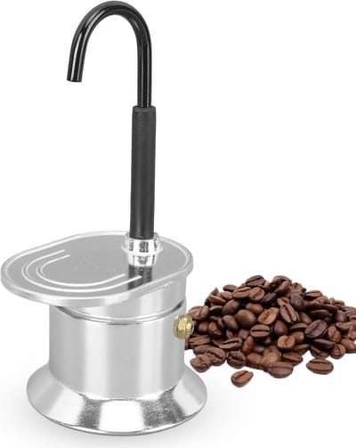 Koffiezetapparaat - Mokkapot Moka - Italiaanse Koffie - Enkele Buis Ontwerp - 50 ml Capaciteit - Aluminium