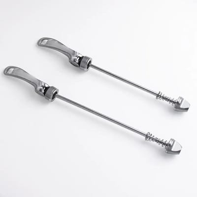 Fiets Snelspanners - Wiel Assen - Wiel Verwisselen - Lichtgewicht Aluminium - 1 Paar - Zilver