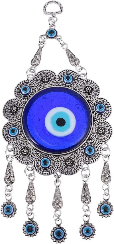 Turks oog muurhanger blauw – geluksbrenger decoratie voor slaapkamer, auto en kantoor