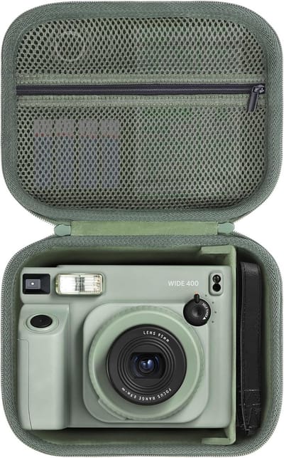 Duurzame Hard Case voor Fujifilm Wide 400/300 Camera, Bescherming en Stijl in Army Green